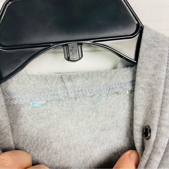 Unbranded Gray Star Print Women's half cropped fleece Top hoodie size XL - Picture 12 of 12